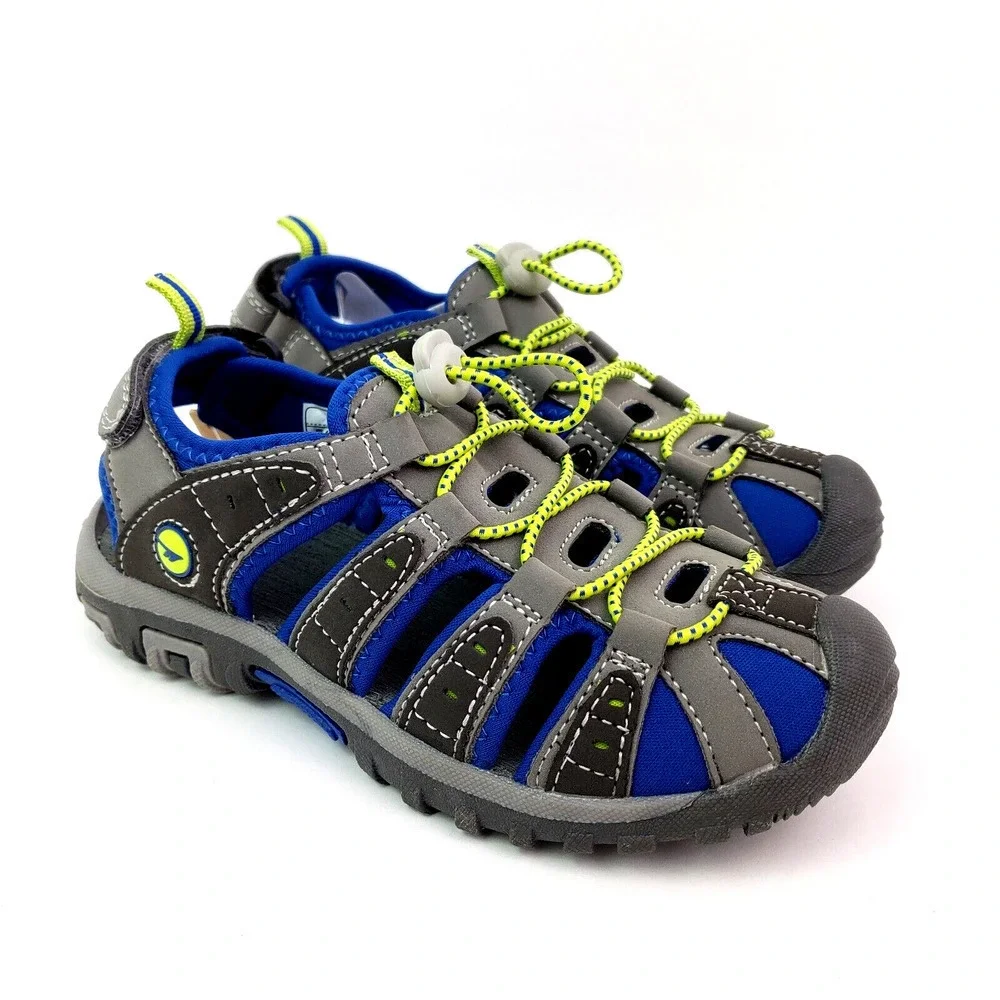 Hi-Tec Inspired By Life Shore CH's Boys Size 2Y Gray Blue Outdoors Sport Sandals